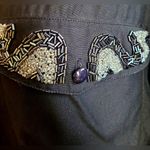 Cache Black Silk Western Style Beaded Shirt Photo 4