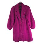 Nanette Lepore  Raspberry Maggie Coat Wool Button Closure Pink Size S Photo 2