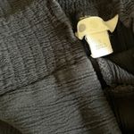 3 Dots Black Gauze Wide Leg Pants Photo 3