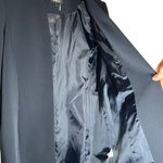 DKNY  Navy Open Front Jacket Long Line Blazer 3/4 Sleeve Women Sz M Career Preppy Photo 5