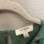 Umgee Embroidered Wide Sleeve Babydoll Tunic Top Green Small Garden Fairy Photo 4