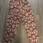 ZARA Floral Patterned Pants in Pink and Green Photo 0