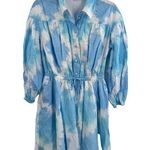 Derek Lam 10 Crosby Dress Blue Cloud Print Mini Feminine Summer Boho Size 4 New Photo 0