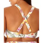 California Sunshine  Bikini Set Crossback High Rise Piping Floral Purple 2X Photo 6