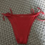 Aerie  Coral Ribbed Tie-Side Bikini Bottom Photo 0
