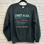 Fruit of the Loom Vintage Black Crew Neck Sweater Embroidered Street Rods Chevrolet Size Large Photo 0