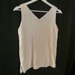 MM.LaFleur  The Peggy Knit Ivory White Sleeveless V Neck Tank Top Photo 3