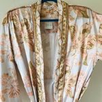Free People Intimates Floral Baroque Print Satin Robe, NWT Photo 4