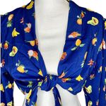 We Wore What  Bisou Cover Up Top Fruit Blue Depth Women's Size Extra Large Photo 4