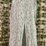 H&M Women’s Olive Green Floral Mid Waist Maxi Skirt Photo 0