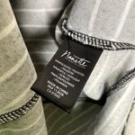 Nanette Lepore  Beaded Kisses Striped Long Bell Sleeve Peplum Top Large Gray Photo 12