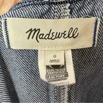 Madewell  Dress Denim Darted Mini Zip-Front Short Sleeve Size 0 Puff Sleeve Women Photo 7