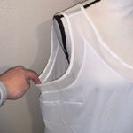 Inc international Concepts 1X Elegant White Sleeveless Shirt Lace V-neck V-back Photo 2