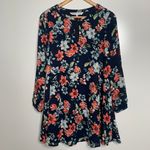 Cupcakes and Cashmere  Long Sleeve Floral Boho Keyhole Dress Size XS Photo 3