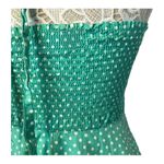 Sara U.S.A Vintage Retro Pin Up Halter Dress Green and white polkdot size large Photo 8