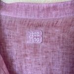 120% Lino linen rose button down blouse Pink Size M Photo 4