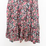 VTG Handmade Maxi Skirt Size S Boho Tiered Floral Cottagecore Prairie Romantic Black Photo 2