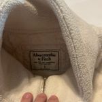 Abercrombie & Fitch  full zip fleece sweater vest white cream women’s small y2k Photo 1