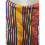 Embroidered Dragon Phoenix Crossbody Bag Womens Red Silk Boho Striped Cotton Photo 3