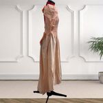 Vintage 1980's Lace and Satin Formal Dress Union Made Size 4 Orange Photo 5