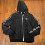 Reebok Weather Resistant Polar Fleece Lined Windbreaker Hooded Jacket Medium Photo 1