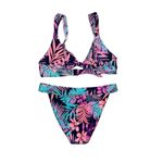 Blackbough ✨ Miami Nights Neon Tropical Print Bikini in Sz Small✨ Photo 4