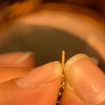 14K Gold & Black Onyx Beaded Freshwater Pearl Teardrop Dangle Earrings EUC 1.5in Photo 3