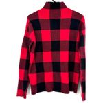 Tommy Bahama  Size‎ Small Pullover Sweater Mock Neck Red Black Buffalo Check Top Photo 1