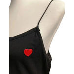 One Step Up  NWT tank top black with heart appliqué 2X Photo 1