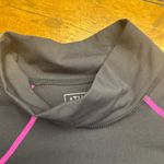 Athleta  Long Sleeve Mock Neck Floral Trim Activewear Top Womens Size L Photo 2