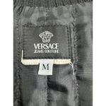VTG Versace‎ Jeans Couture Black Puffer Jacker Belted Cuff Buckled Sz M Biker Size M Photo 2