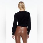 Wilfred Aritzia  Black Plunge Front Cardigan Small Photo 5