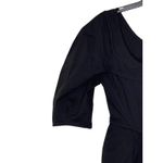 Tuckernuck Women Top Ribbed Nealy Corset Puff Sleeve Peplum Blouse Black XS NWT Photo 2