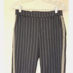 ZARA Trafaluc Collection XS Pants Mid Rise Pull On Navy White Gray Side Stripe Photo 2