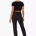 Aritzia Babaton Black Sculpt Knit Square Neck Preppy Witchy Academia Top S Photo 4