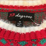 Christmas Sweater Puppy Dog Santa Hat Red Green Womens Medium 33 Degrees Comfy Photo 13
