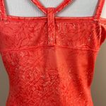 Mountain Hardwear  Dress Small Orange Floral A-Line Stretch Athletic Built In Bra Photo 6