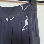 Halogen Black Floral Pattern Wide Leg Pants Size Small Photo 3