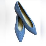 Marc Fisher NWOT Damaria Woven Leather Ballet Flats in Blue Size 6 Photo 2