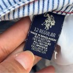 U.S. Polo Assn. Women's Blue and White Striped Ankle Jeans Photo 5