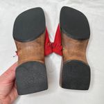 Rampage Womens y2k Red Suede Beaded Fringe Wood Clog Slide Sandals Size 7 Photo 9