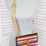 Fossil Y2K  Multicolor Striped Coated Canvas Crossbody Bag Photo 0