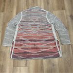 Nic+Zoe ππ STRIPED COTTON BLEND OPEN FRONT CARIDGAN CORAL MULTI SZ XL Photo 7