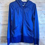 Zella Jacket Womens Medium Blue Hooded Full Zip Lightweight Athletic Activewear Photo 0