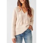 Faherty Poppy Pullover Sweater Hoodie Cous Cous XS Photo 2