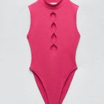 ZARA FUCHSIA CUT OUT BODYSUIT Photo 4