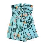 Guess  Tropical Strapless Mini Romper Jumpsuit Summer Resort Vacation Size Small Photo 1