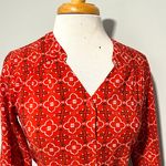 41Hawthorn red White Navy Blue Cristen Shirt Dress Photo 6