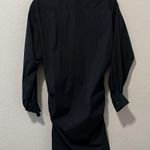 SARA ROKA Black Button Down Mini Shirtdress, Ruched Sides, Size 40(IT), S/4(US) Photo 8