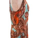 Paisley Print Maxi Dress Sleeveless Boho‎ Casual Summer Beach Cover Up Orange Size XXL Photo 4